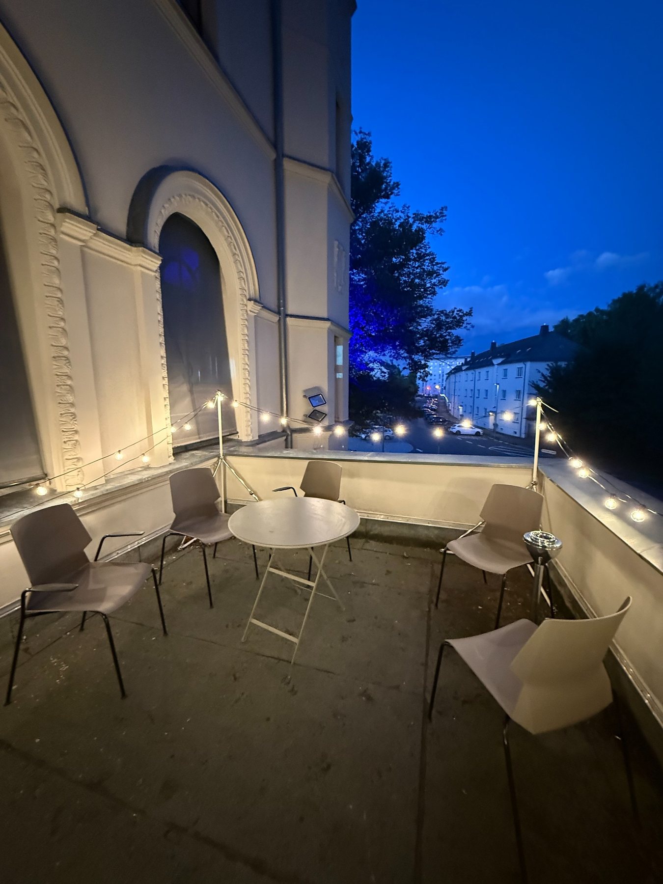 Balkon am Abend